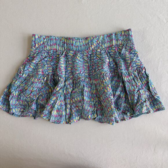 Lilly Pulitzer Ricky Multi Clam Jam Tiered Pull On Mini Skirt MEDIUM - Picture 2 of 6